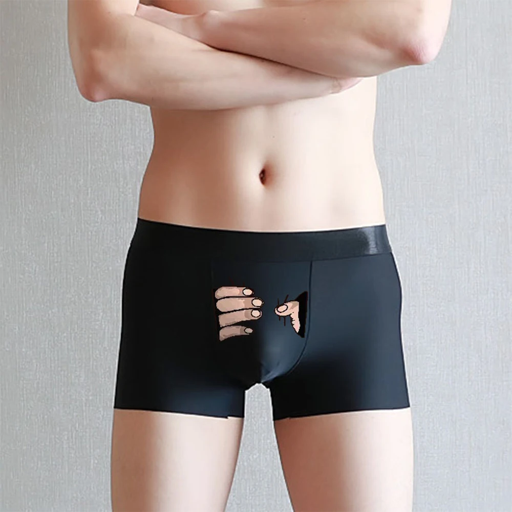 Men Ice Silk Boxer Shorts Funny Cartoon Underwear Low Rise Briefs Ultra Thin Breathable Panties Seamless Underpants Lingerie
Men Ice Silk Boxer Shorts Funny Cartoon Underwear Low Rise Briefs Ultra Thin Breathable Panties Seamless Underpants Lingerie