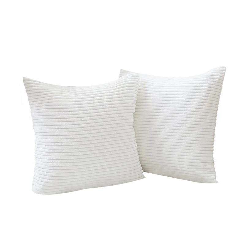2 Decor Pillow Covers Striped Velvet Corduroy Decorative Throw Toss Cushion Cover For Sofa, Pure White
2 Decor Pillow Covers Striped Velvet Corduroy Decorative Throw Toss Cushion Cover For Sofa, Pure White
