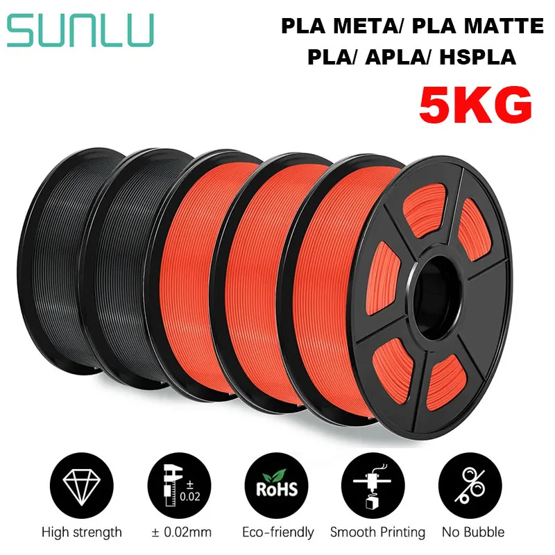 

Нить для 3D-принтера SUNLU, 5 кг, 1,75 мм, 5 рулонов, 1 кг