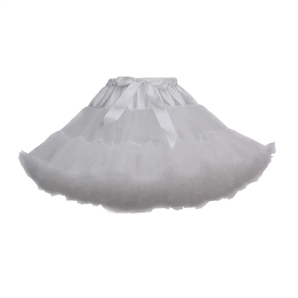 

Women 3-Layered Pleated Tulle Cosplay Petticoat Tutu Puffy Party Princess Dress Skirt Underskirt