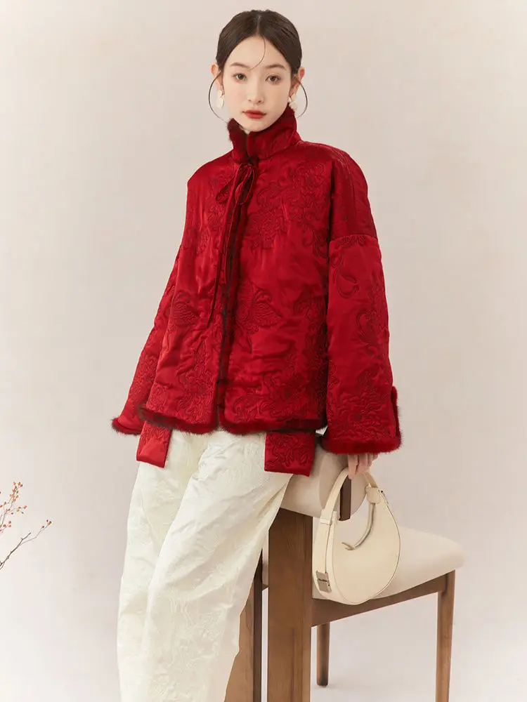2024 autumn winte national style standing collar retro tangsuits clothing warm red new chinese style red retro cotton coat
2024 autumn winte national style standing collar retro tangsuits clothing warm red new chinese style red retro cotton coat
