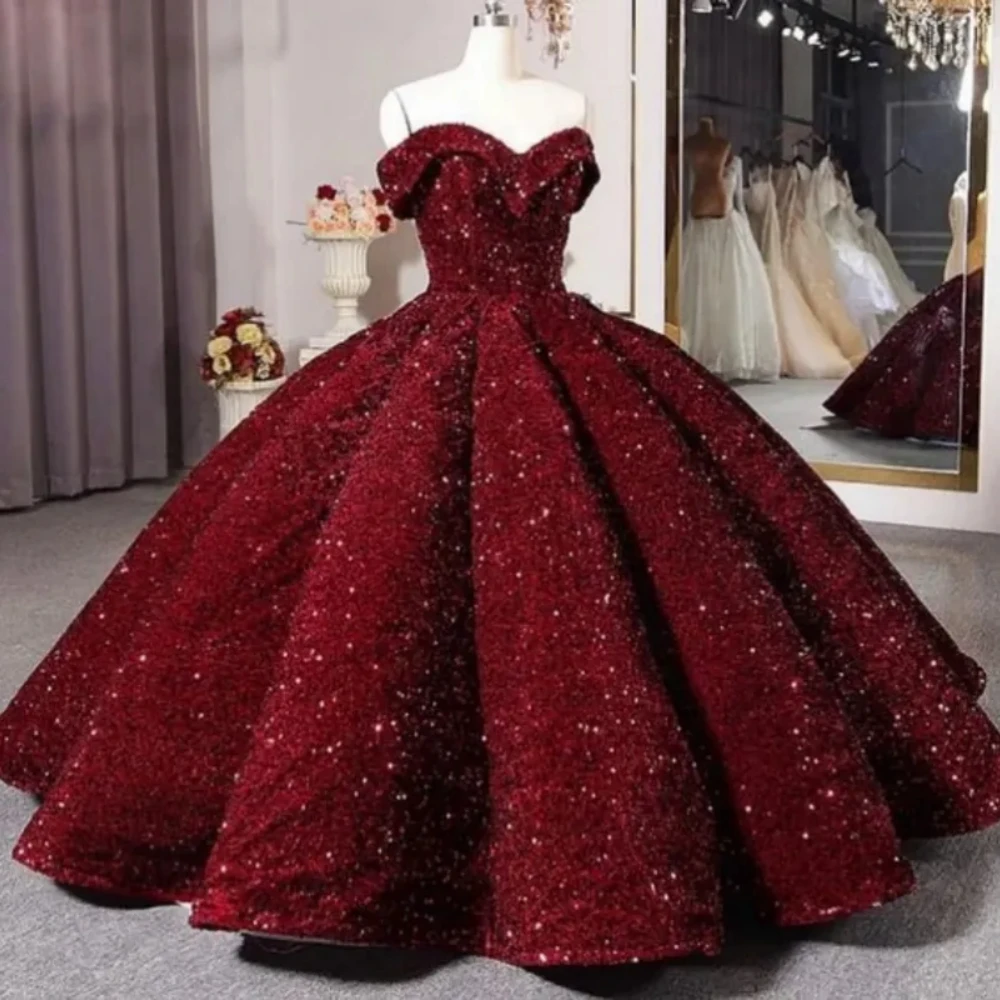 Exquisite Sequined Sweetheart Red Evening Dresses Long Sleeves Ball Gowns 2024 New Pleated Luxury Party Prom Dress Custom Made
Exquisite Sequined Sweetheart Red Evening Dresses Long Sleeves Ball Gowns 2024 New Pleated Luxury Party Prom Dress Custom Made