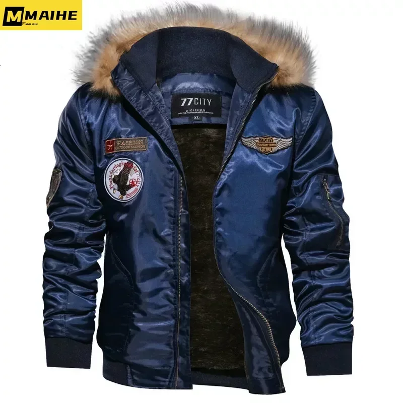 

Брендовая куртка-бомбер для мужчин, европейские размеры, толстая флисовая зимняя куртка rmy в стиле милитари, мотоциклетная куртка, Мужская куртка-пилот, верхняя одежда в стиле карго