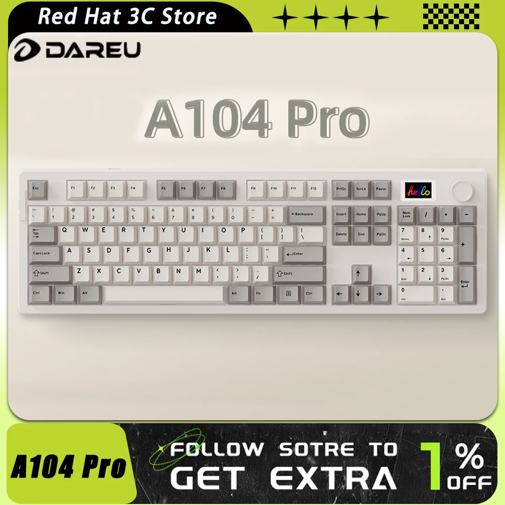 Механическая клавиатура Dareu A104pro 8K, многофункциональная ручка, пользовательский экран RGB Hotswap, Проводная игровая клавиатура для киберспорта, ПК, геймера, Mac
Механическая клавиатура Dareu A104pro 8K, многофункциональная ручка, пользовательский экран RGB Hotswap, Проводная игровая клавиатура для киберспорта, ПК, геймера, Mac