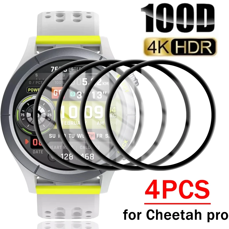 

1/4Pcs Screen Protector for Amazfit Cheetah Pro Round Anti-scratch Curved Protective Film for Amazfit Cheetah Round Not Glass