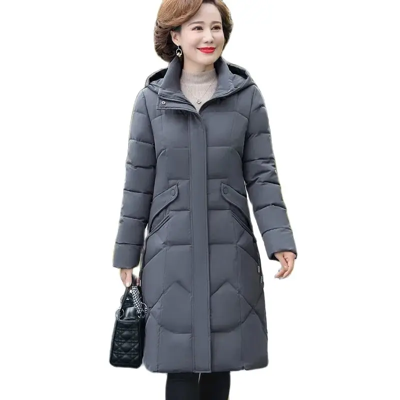 Winter Coat 7XL Mother Fashion Slim Thicken Down Cotton Hooded Jacket Female Warm Long Coat Casual Women Snow Parkas Overcoat
Winter Coat 7XL Mother Fashion Slim Thicken Down Cotton Hooded Jacket Female Warm Long Coat Casual Women Snow Parkas Overcoat