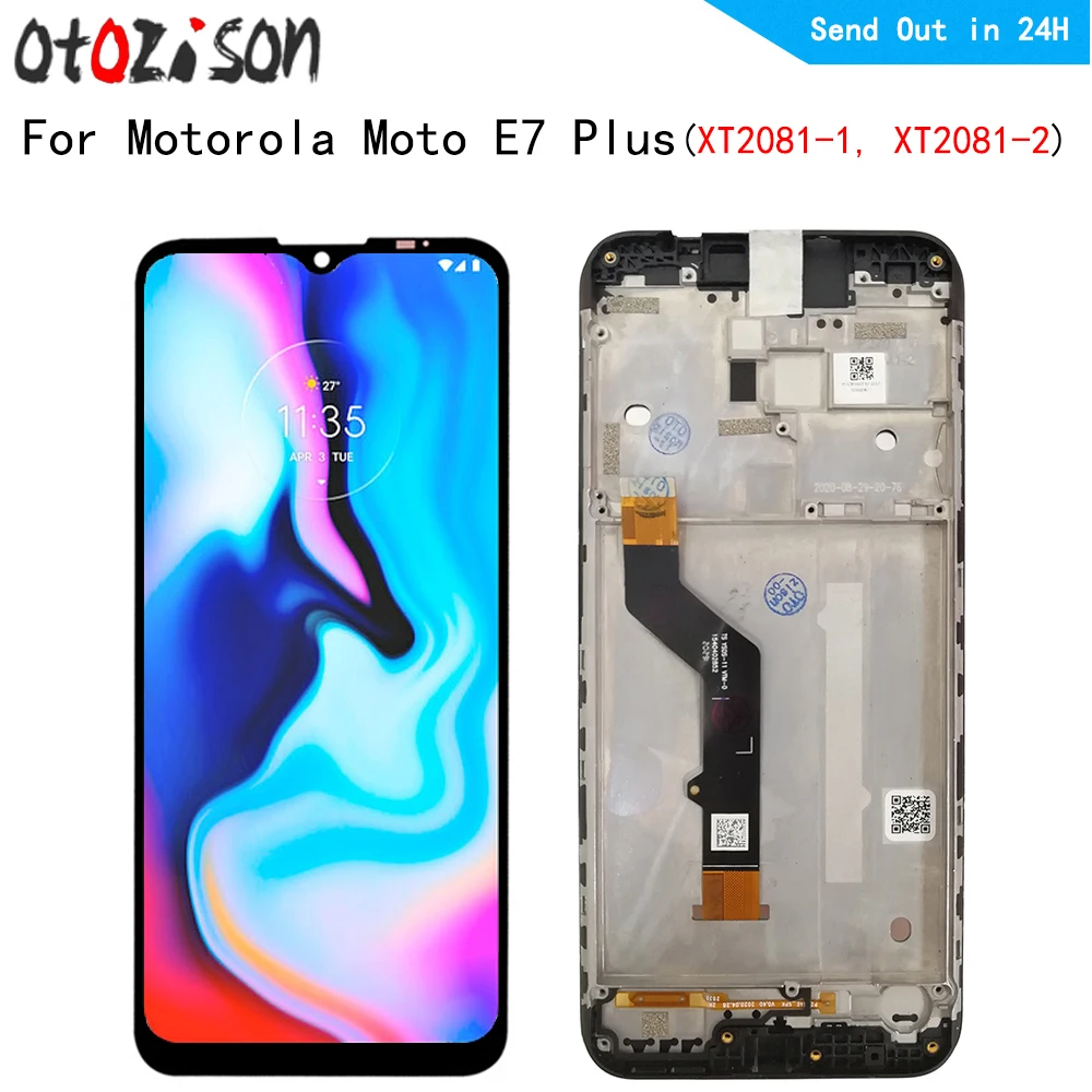 

6.5" IPS E7plus Display For Motorola Moto E7 Plus XT2081-1, XT2081-2 LCD Screen Touch Panel Digitizer WIth Frame Assembly
