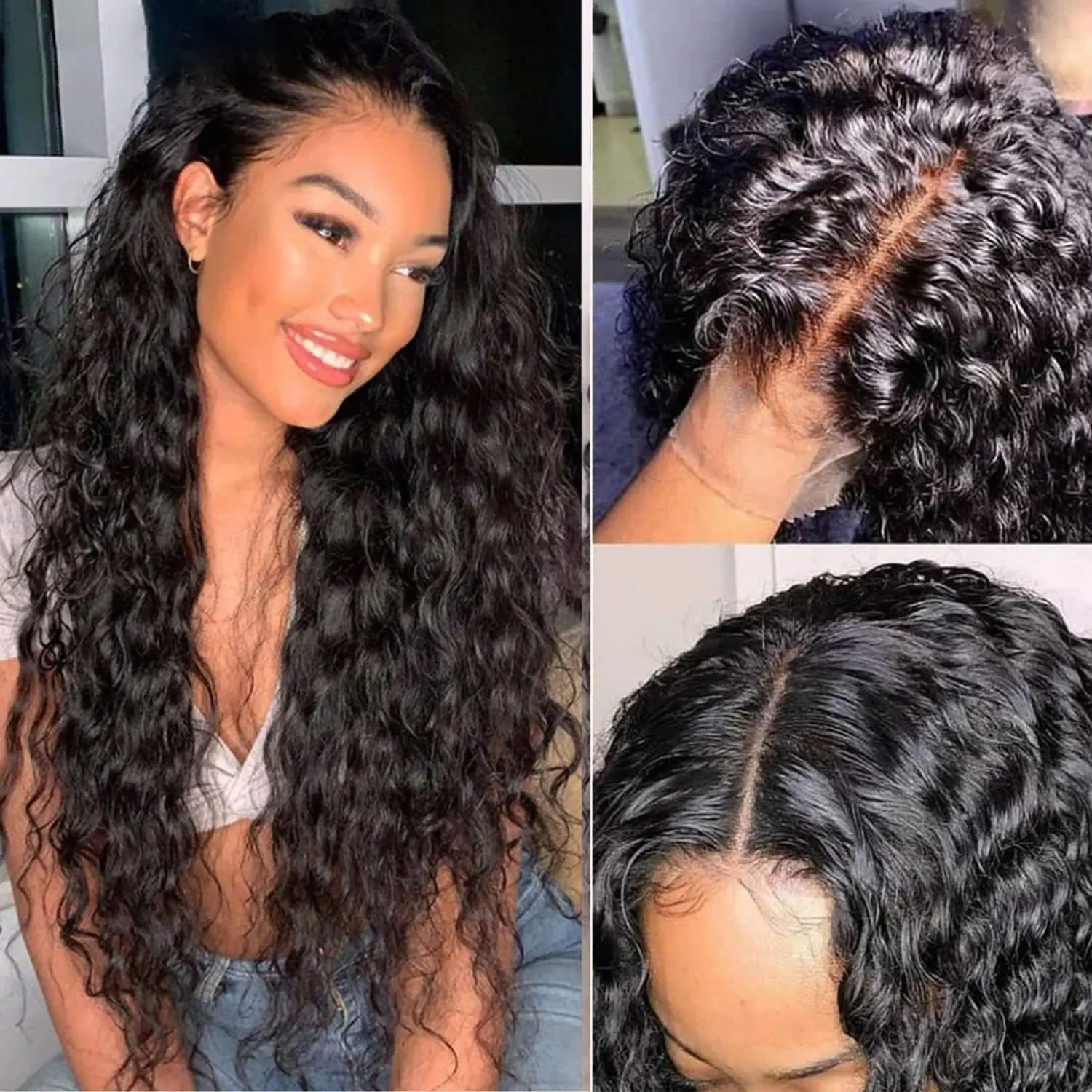100% Human Hair Wig Deep Wave Closure Wig 13x6 Lace Frontal Wig Glueless PrePlucked Bleached Knot Wigs 13x4 Water Wave Front Wig
100% Human Hair Wig Deep Wave Closure Wig 13x6 Lace Frontal Wig Glueless PrePlucked Bleached Knot Wigs 13x4 Water Wave Front Wig