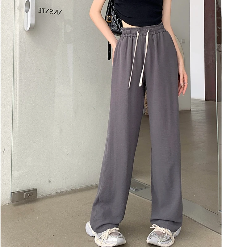 2023 New Women'S Pants With Elastic Waist Lace Up For Relaxed Loose Versatile Hanging Ice Silk Wide Legs Free Shipping
2023 New Women'S Pants With Elastic Waist Lace Up For Relaxed Loose Versatile Hanging Ice Silk Wide Legs Free Shipping