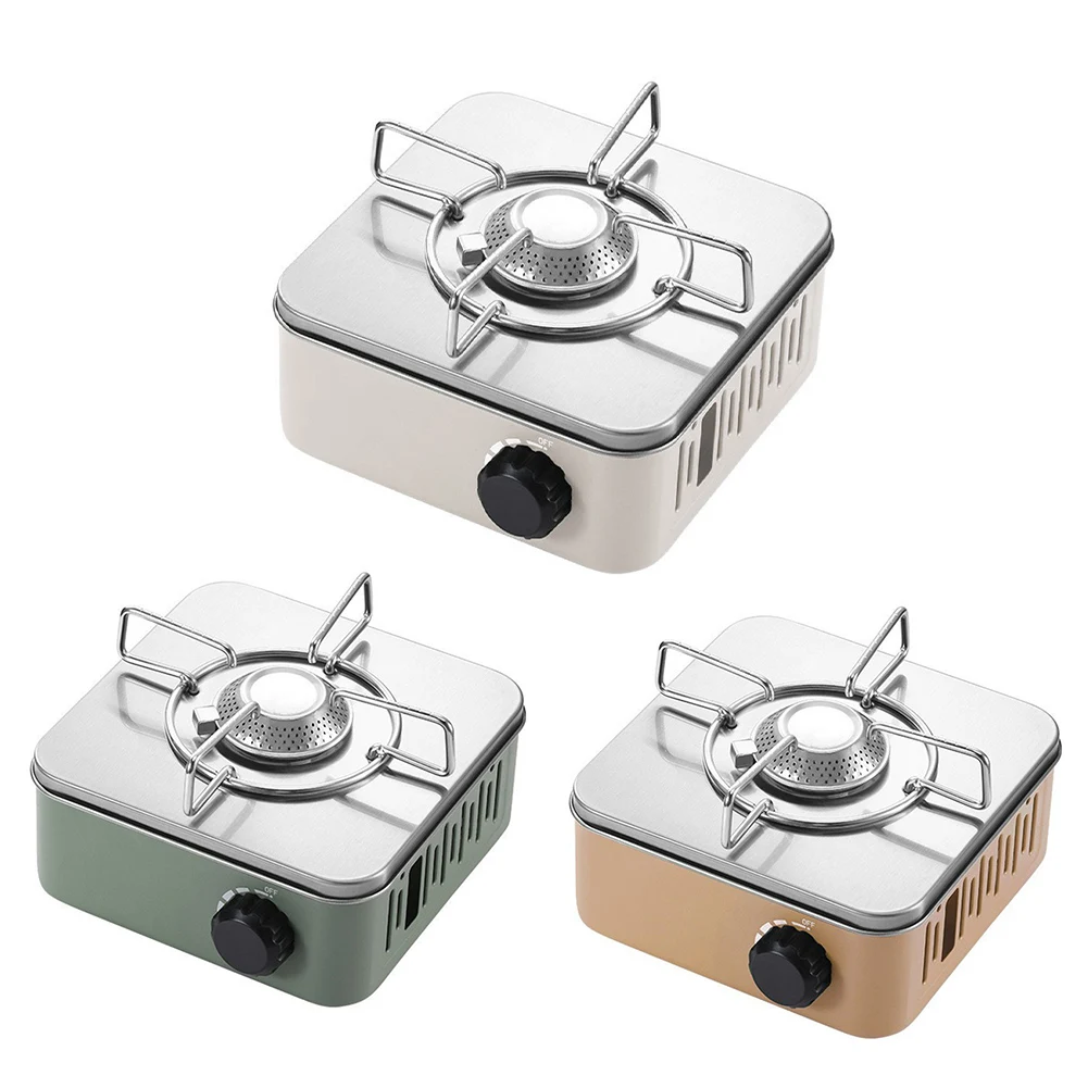 

1pc Butane Gas Stove Stainless Steel Aluminum Copper 2800W Powerful Stove Portable Camping Cassette Stove Gas Cooker With Safety