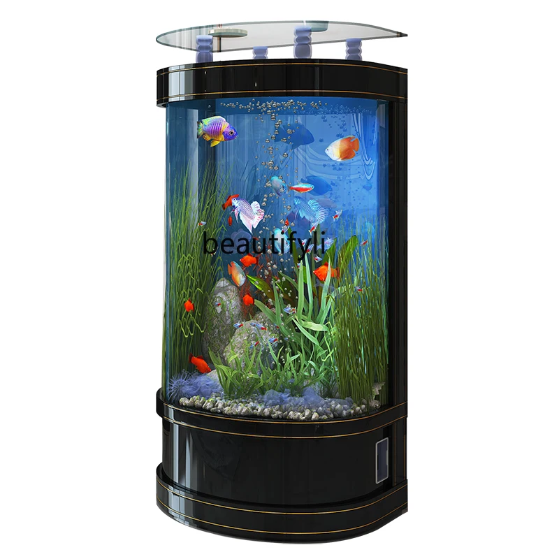 Light Luxury Fish Tank Living Room Home Medium Semi-Circular Floor Glass Ecological Aquarium
Light Luxury Fish Tank Living Room Home Medium Semi-Circular Floor Glass Ecological Aquarium