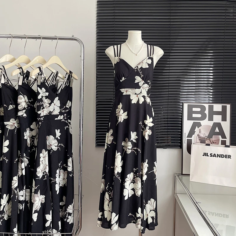 Women Fashion Sexy Gyaru Evening Spaghetti Strap Backless Floral Maxi Chiffon Dress Summer Long Frocks Party Prom Gown Dresses
Women Fashion Sexy Gyaru Evening Spaghetti Strap Backless Floral Maxi Chiffon Dress Summer Long Frocks Party Prom Gown Dresses