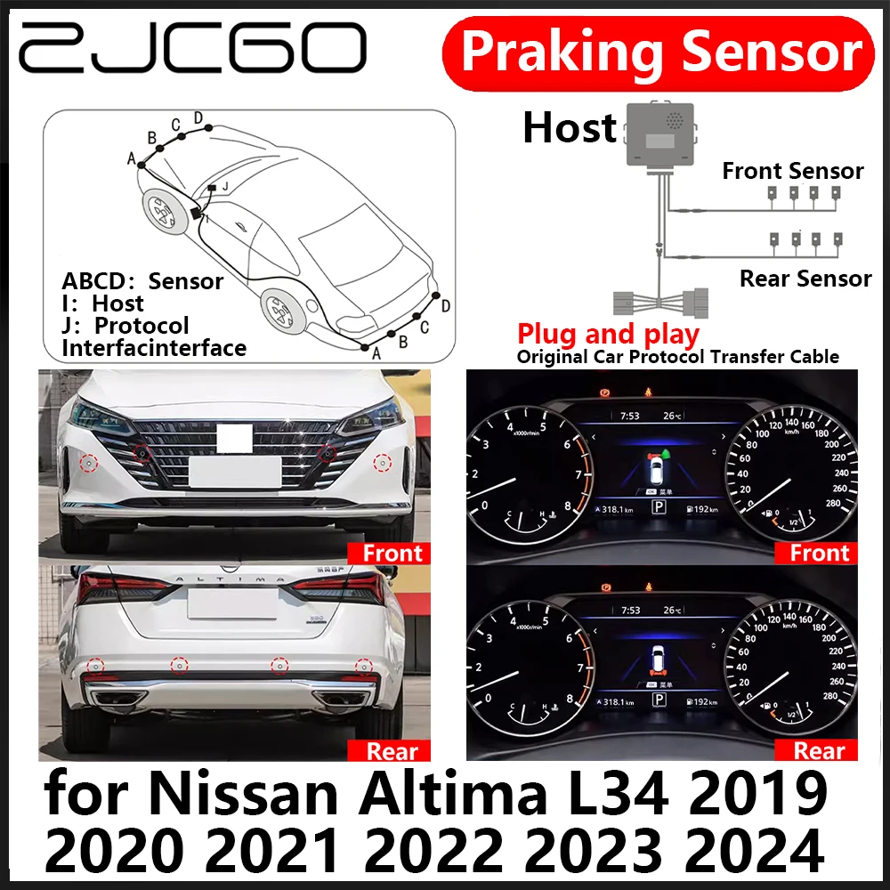 ZJCGO OEM Front Rear Reverse Parking Sensor PDC Car Reversing AID System for Nissan Altima L34 2019 2020 2021 2022 2023 2024
ZJCGO OEM Front Rear Reverse Parking Sensor PDC Car Reversing AID System for Nissan Altima L34 2019 2020 2021 2022 2023 2024