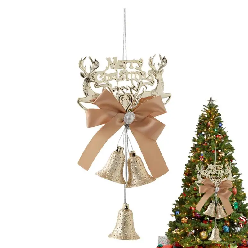 

Рождественские колокольчики для украшения, Рождественское украшение с рождественским узором, новогодние колокольчики для елки, декоративные колокольчики для праздника