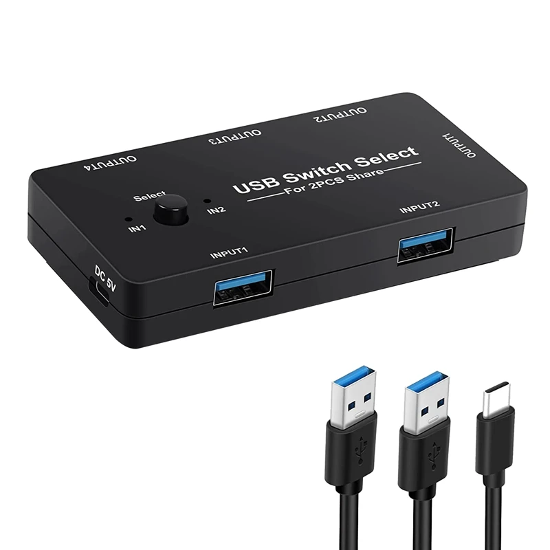 USB-переключатель 2 для совместного использования компьютера 4 USB-устройства, USB KVM переключатель с одной кнопкой обмена, 4 порта USB2.0 переключатель
USB-переключатель 2 для совместного использования компьютера 4 USB-устройства, USB KVM переключатель с одной кнопкой обмена, 4 порта USB2.0 переключатель