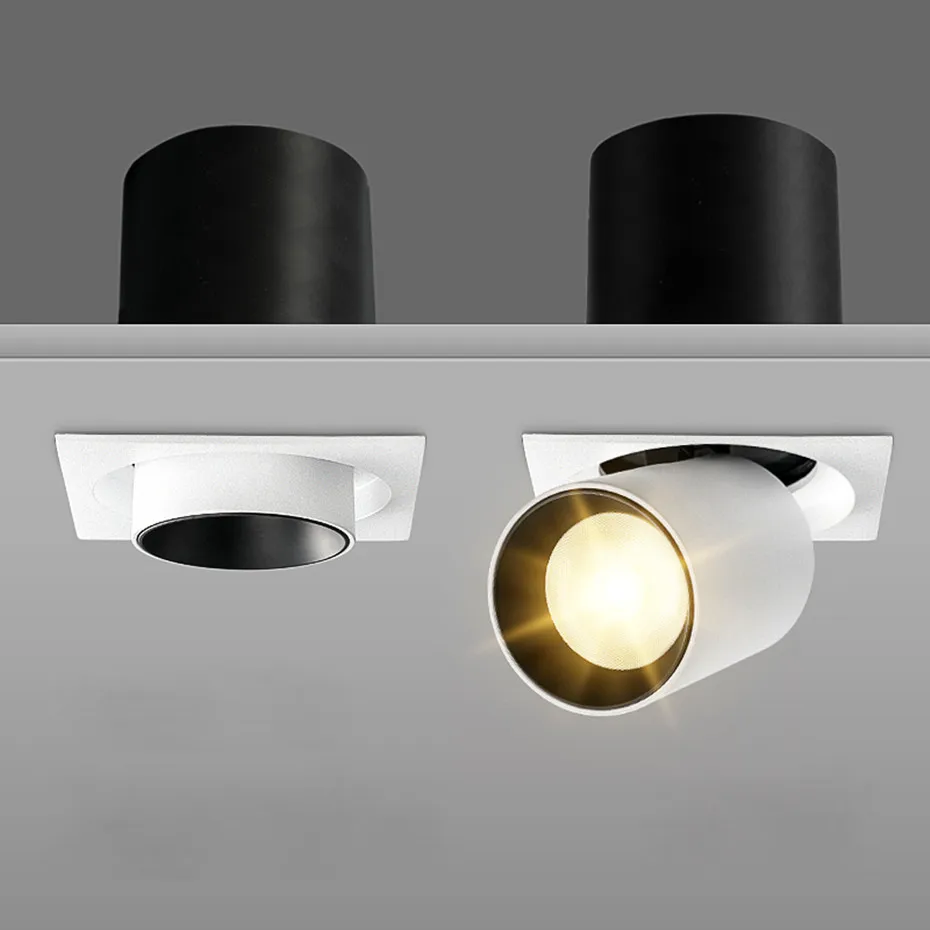 Square Stretch LED Downlight Black/White Spotlight Dimmable Light 7W10W12W For Corridor Store Indoor Home Light
Square Stretch LED Downlight Black/White Spotlight Dimmable Light 7W10W12W For Corridor Store Indoor Home Light