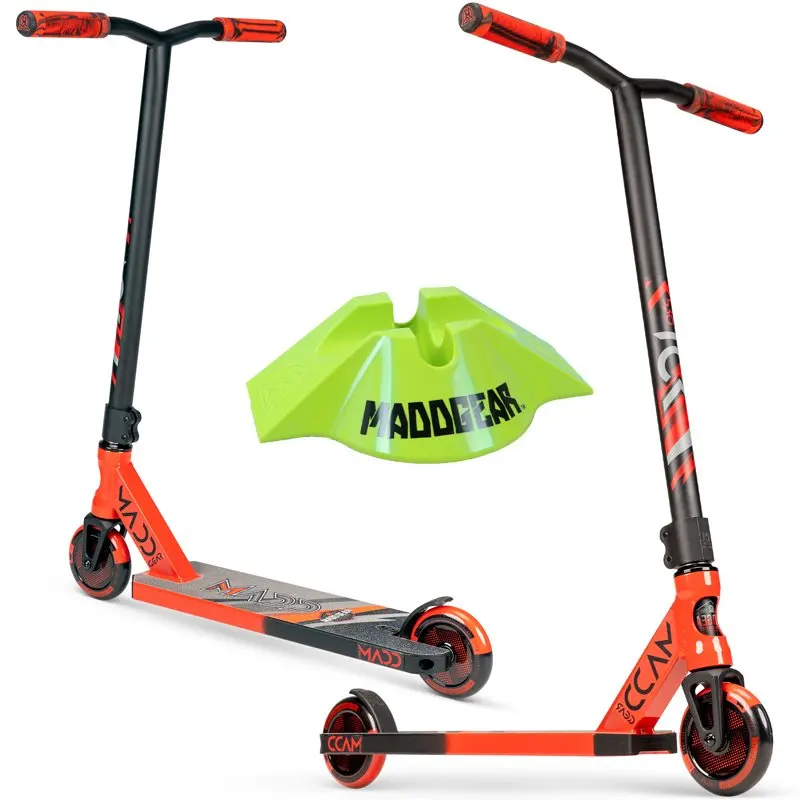 

Madd Gear Kick Pro Stunt Scooter for Ages 6 + Strong Aluminum 5" Wide Lightweight Deck - Designed for Skatepark Use