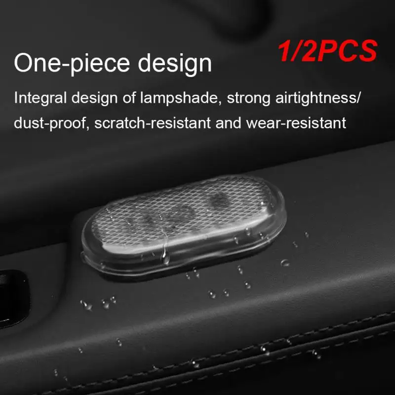 

1/2PCS Car LED Touch Lights Wireless Interior Light Auto Roof Ceiling Reading Lamps For Door Foot Trunk Storage Box USB Charging