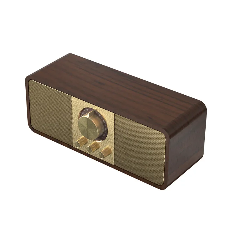 

Retro Classic Wooden Wireless Bluetooth Speakers Soundbox Super Bass Subwoofer FM Radio Support TF U Disk AUX IN Music Playback