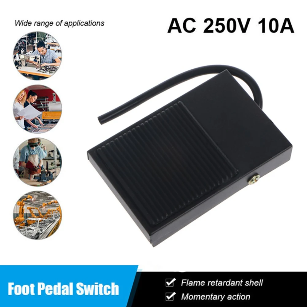 TFS-1 Momentary Footswitch Electric Power Foot Pedal Switch 220V AC 10A Metal Non-slip Design SPDT Black On Off Footswitc
TFS-1 Momentary Footswitch Electric Power Foot Pedal Switch 220V AC 10A Metal Non-slip Design SPDT Black On Off Footswitc