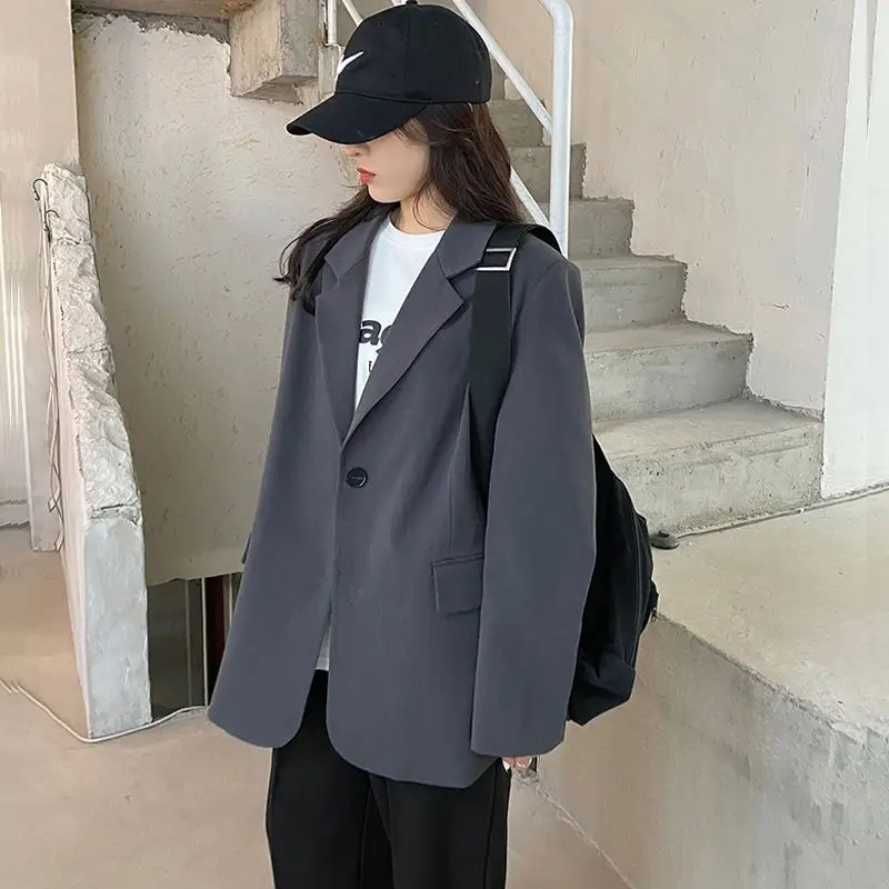 Blazer Women Long Sleeve Suit Korean Chic Blazer Spring Autumn Jacket Coat Streetwear Women's Clothing High-end Gray Casual
Blazer Women Long Sleeve Suit Korean Chic Blazer Spring Autumn Jacket Coat Streetwear Women's Clothing High-end Gray Casual
