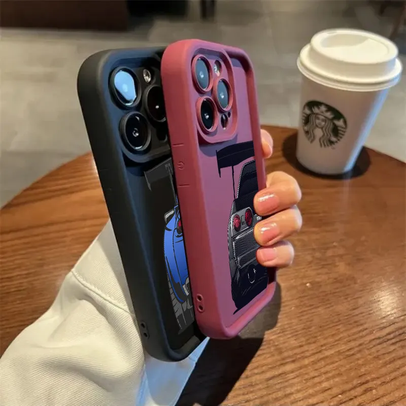 Cartoon Tokyo JDM Male Car Soft TPU Case For iPhone 16 15 11 13 14 12 Pro Max 15 Plus Mini 16Pro Shockproof Silicone Phone Cover Cartoon Tokyo JDM Male Car Soft TPU Case For iPhone 16 15 11 13 14 12 Pro Max 15 Plus Mini 16Pro Shockproof Silicone Phone Cover