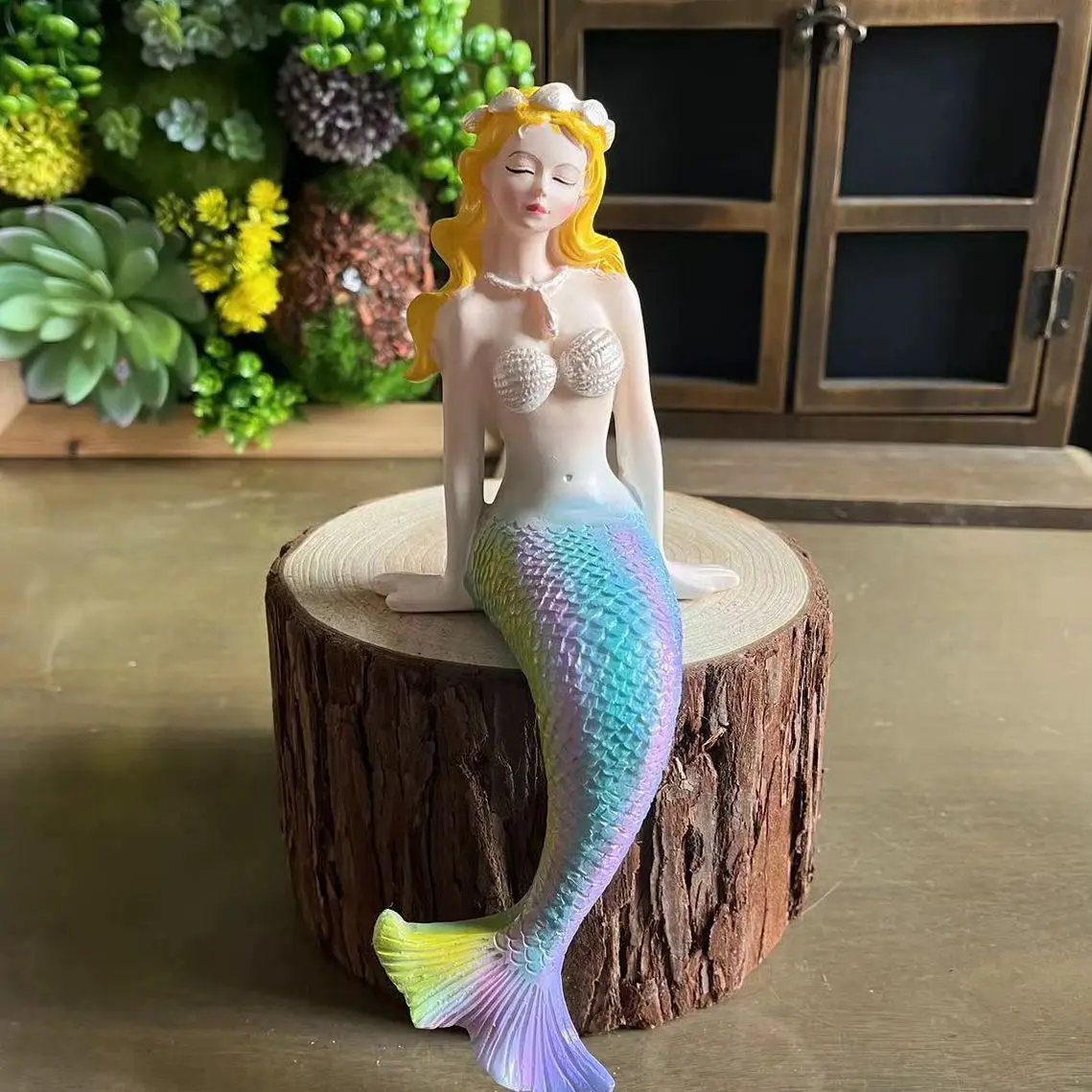 

Mermaid Garden Terrace, Courtyard Decoration, Decorative Decoration, Pool and Fish Tank Layout, Creative Resin Crafts