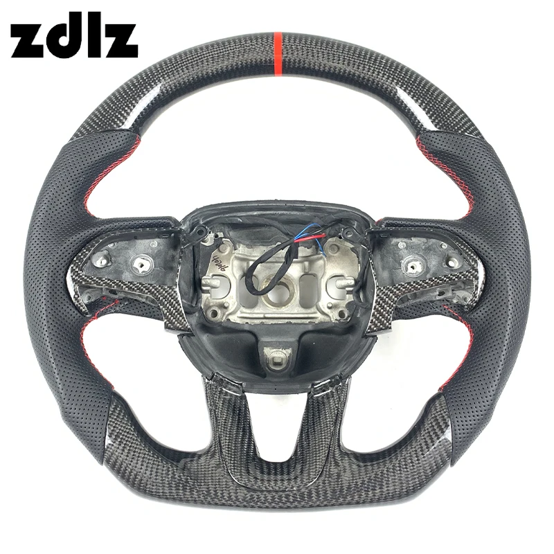 Car Accessories For Dodge 2015 2016 2017 2018 Challenger SRT Hellcat Steering Wheel Carbon Fiber Customization 
Car Accessories For Dodge 2015 2016 2017 2018 Challenger SRT Hellcat Steering Wheel Carbon Fiber Customization