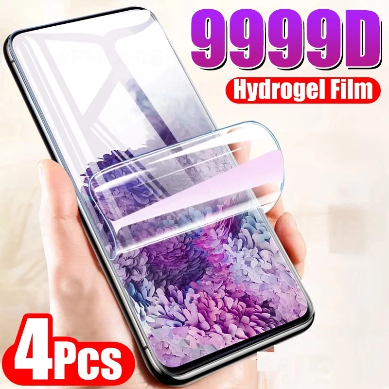 

4Pcs Hydrogel Film Full Cover For Samsung Galaxy A50 A51 A52 A53 A70 A71 A72 A73 A12 A21S A52S A33 A54 A20 A40 Screen Protector