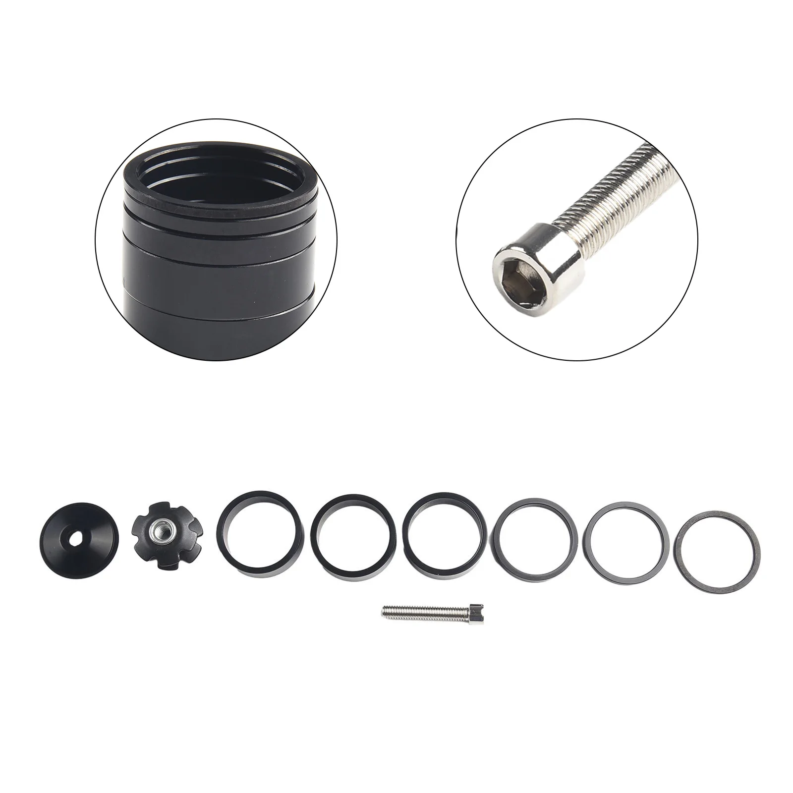 6 Pcs Aluminum Alloy Bike Headset Washer Mountain Bicycle Front Fork Washer Bike Stem Handlebar Spacers Ring Gasket Headset Bolt
6 Pcs Aluminum Alloy Bike Headset Washer Mountain Bicycle Front Fork Washer Bike Stem Handlebar Spacers Ring Gasket Headset Bolt