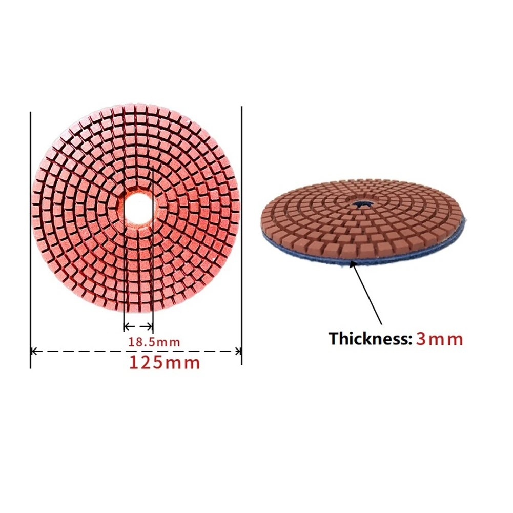 1PC 5 Inch 125mm Diamond Polishing Pads Wet/Dry Granite Stone Concrete Marble Sanding Grinding Discs 30-3000 Grit
1PC 5 Inch 125mm Diamond Polishing Pads Wet/Dry Granite Stone Concrete Marble Sanding Grinding Discs 30-3000 Grit