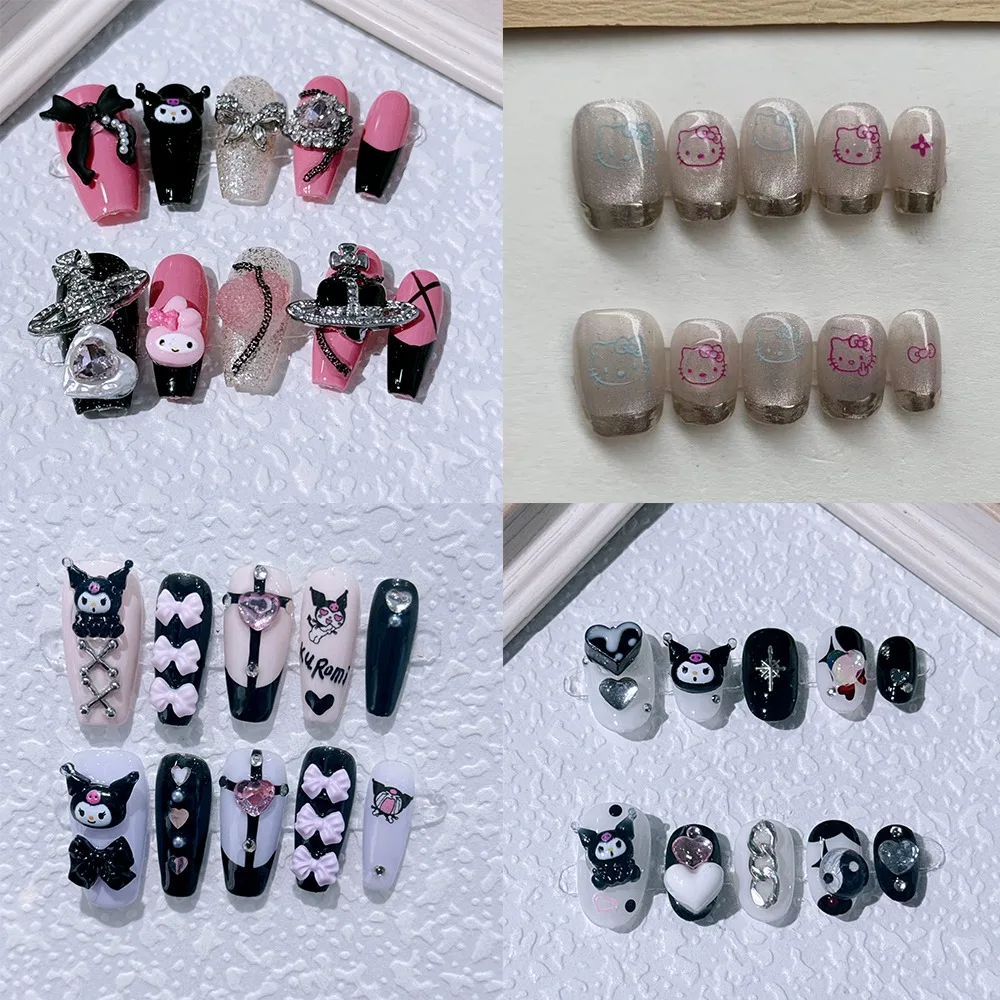 KawaiiSanrio Cute Hello Kitty Handwork Press-on Nails Sweet Cartoon Kuromi Fake Nails Schoolgirl Accessory Couple Festivals Gift
KawaiiSanrio Cute Hello Kitty Handwork Press-on Nails Sweet Cartoon Kuromi Fake Nails Schoolgirl Accessory Couple Festivals Gift