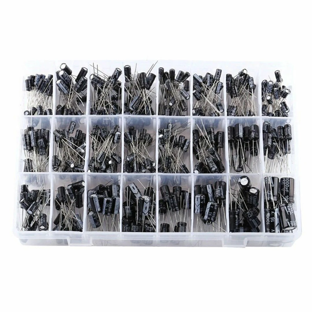 500pc Radial Electrolytic Capacitor Assortment Kit 24 Value 0.1uF-1000uF 10V-50V Electronic Applications Electrical Equipment
500pc Radial Electrolytic Capacitor Assortment Kit 24 Value 0.1uF-1000uF 10V-50V Electronic Applications Electrical Equipment