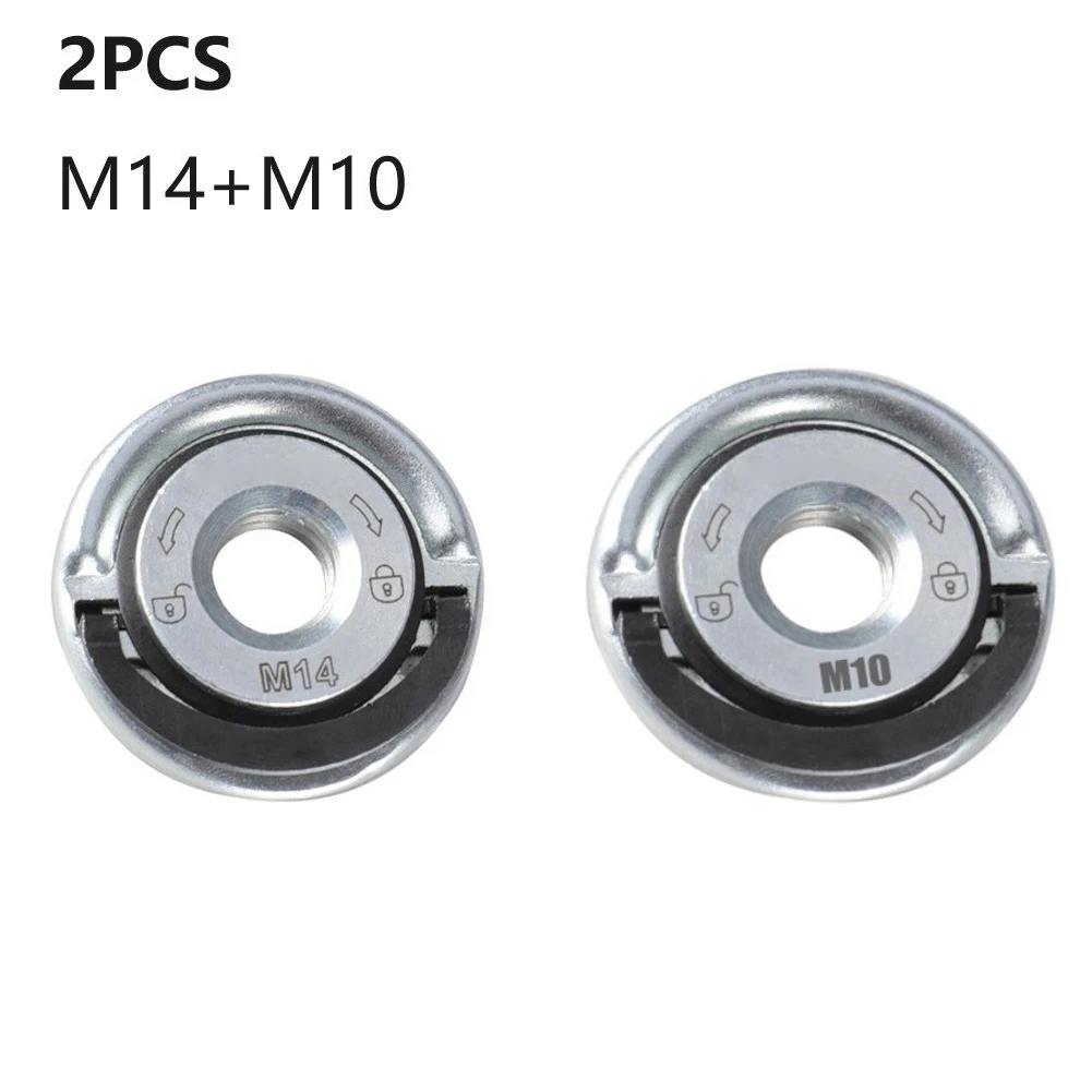 2Pcs/Set M10 M14 Angle Grinder Self-Locking Pressing Plate Quick Release Flange Nut Power Chuck Tools Angle Grinder Accessories
2Pcs/Set M10 M14 Angle Grinder Self-Locking Pressing Plate Quick Release Flange Nut Power Chuck Tools Angle Grinder Accessories