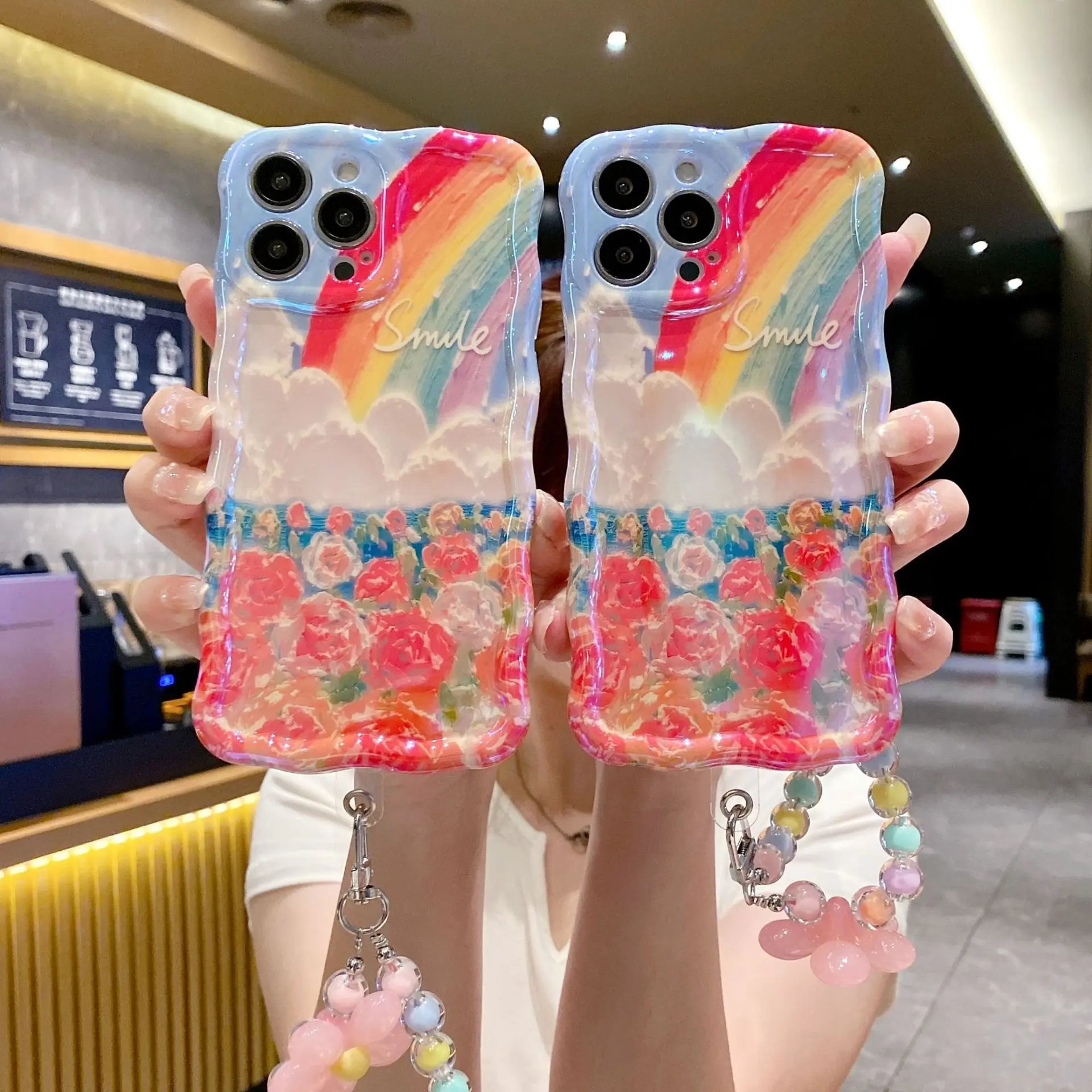 New Suitable for iPhone 15 promax Oil Painting Rainbow Flower Phone Case 13 14 12 Flower Bracelet 11 Silicone Protection Cover
New Suitable for iPhone 15 promax Oil Painting Rainbow Flower Phone Case 13 14 12 Flower Bracelet 11 Silicone Protection Cover