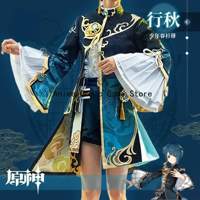 Genshin Impact XingQiu kostum Cosplay Xing Qiu pakaian sepatu anting-anting Wig Cosplay
Genshin Impact XingQiu kostum Cosplay Xing Qiu pakaian sepatu anting-anting Wig Cosplay
