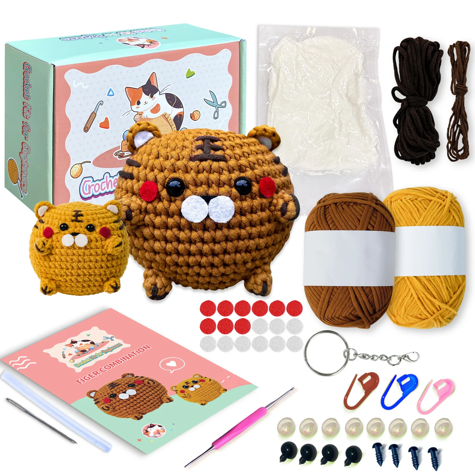DIY Tiger Crochet Kit Learn to Crochet for Adults Kids 6 Sa6431d78e1bf4a548c6847b81b4ff30ba
