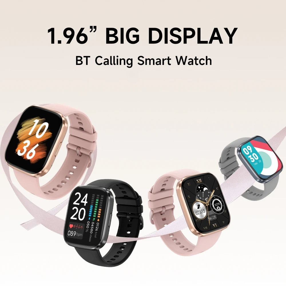 

2023 New Smart Watch T33 1.96" Large Screen Multiple Sports Modes 100+ Dial Styles IP68 Waterproof Smartwatch For Men Women