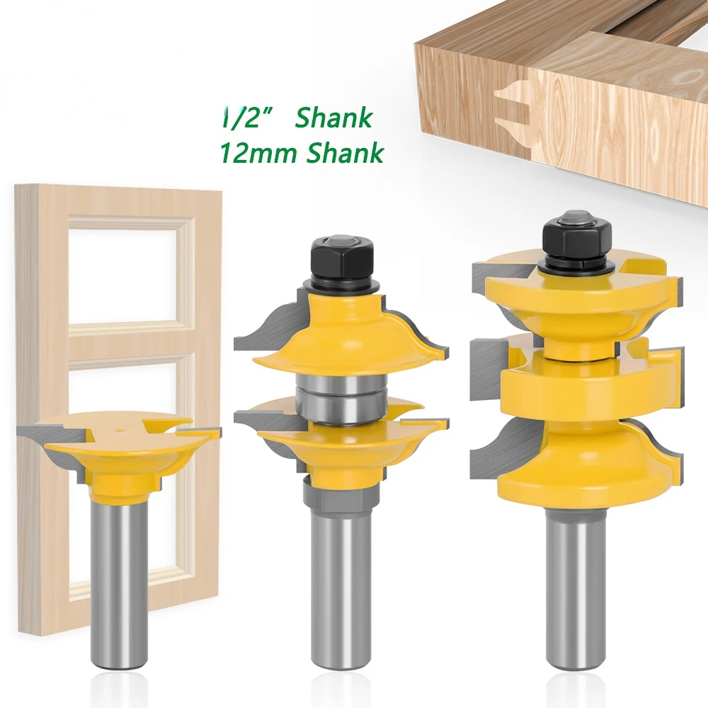 3pcs 12mm 12.7mm Shank Entry Interior Tenon Door Router Bit Set Ogee Matched R&S Router Bits Carving for Wood
3pcs 12mm 12.7mm Shank Entry Interior Tenon Door Router Bit Set Ogee Matched R&S Router Bits Carving for Wood
