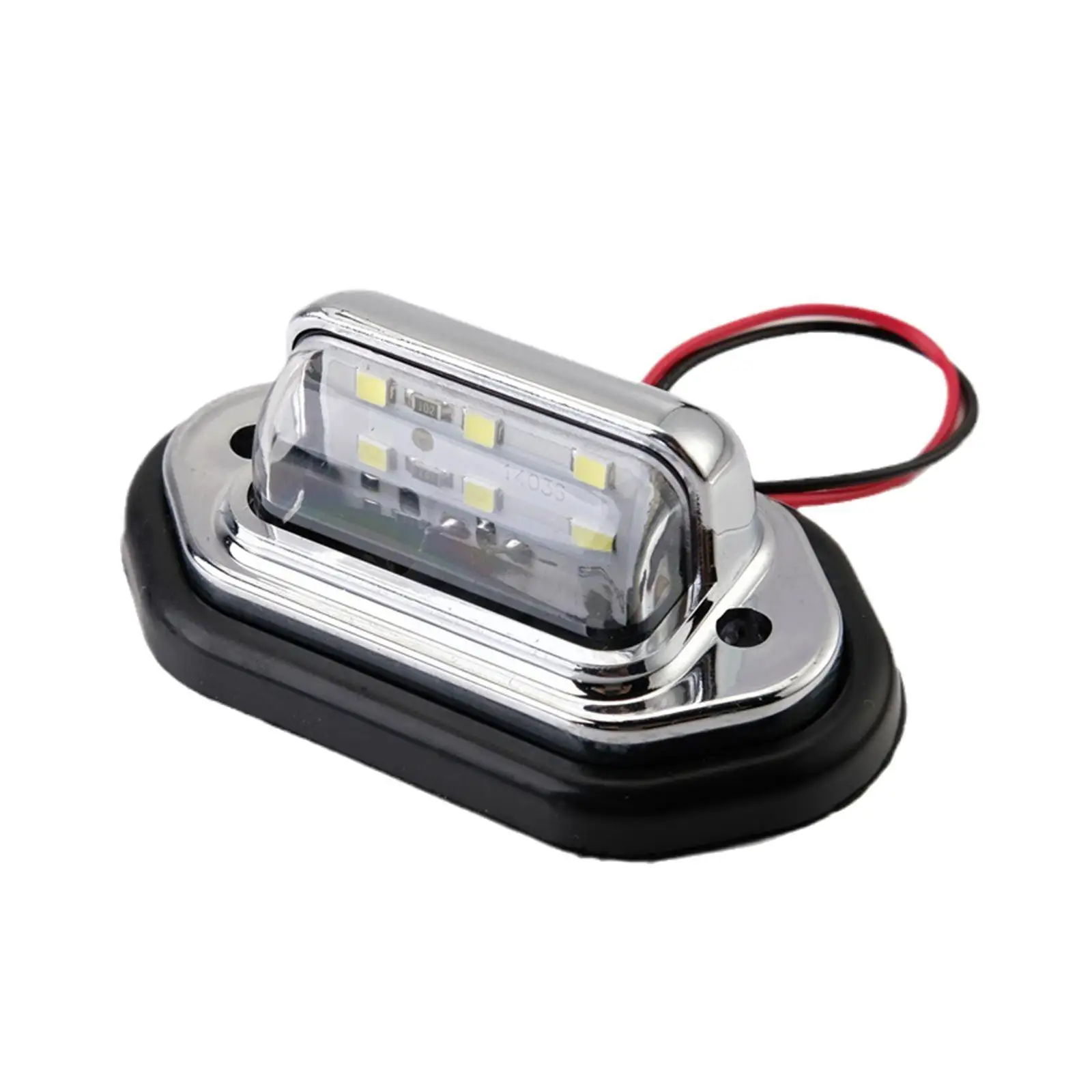 

6 LED Car License Plate Light 12V-24V Waterproof White License Lamp Taillight SUV Boats Truck Van RV Trailer Accessory Plat N3Q0