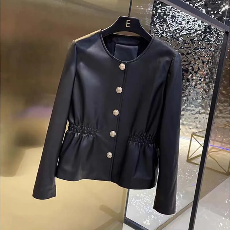 Import Real Sheepskin Coat Spring And Autumn 2023 New Fashion O-Neck Collar Outerwear Short Length Waisted Style Single Breasted
Import Real Sheepskin Coat Spring And Autumn 2023 New Fashion O-Neck Collar Outerwear Short Length Waisted Style Single Breasted