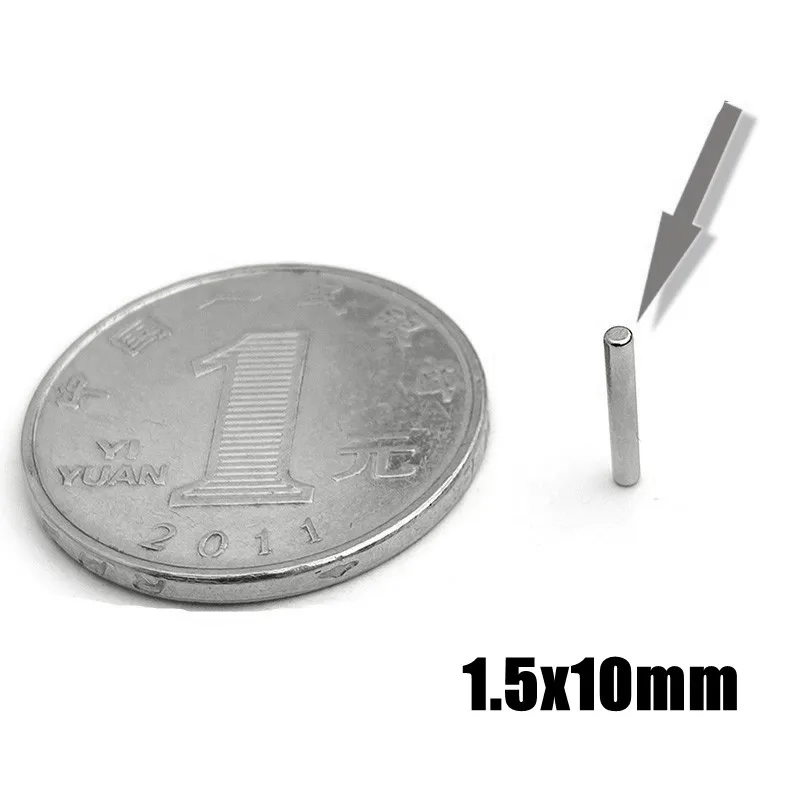 

20~500Pcs 1.5x10mm Small N35 Round Magnet 1.5*10 mm Neodymium Magnet Permanent NdFeB Super Strong Powerful Magnets 1.5x10 mm