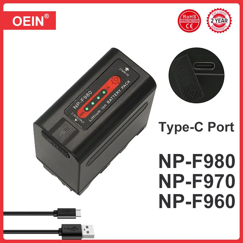 USB-выход на 10000 мА · ч, Φ NP-F960 аккумулятор Batmax Bulit-in Type C, порт для Sony Φ MC1500C
USB-выход на 10000 мА · ч, Φ NP-F960 аккумулятор Batmax Bulit-in Type C, порт для Sony Φ MC1500C