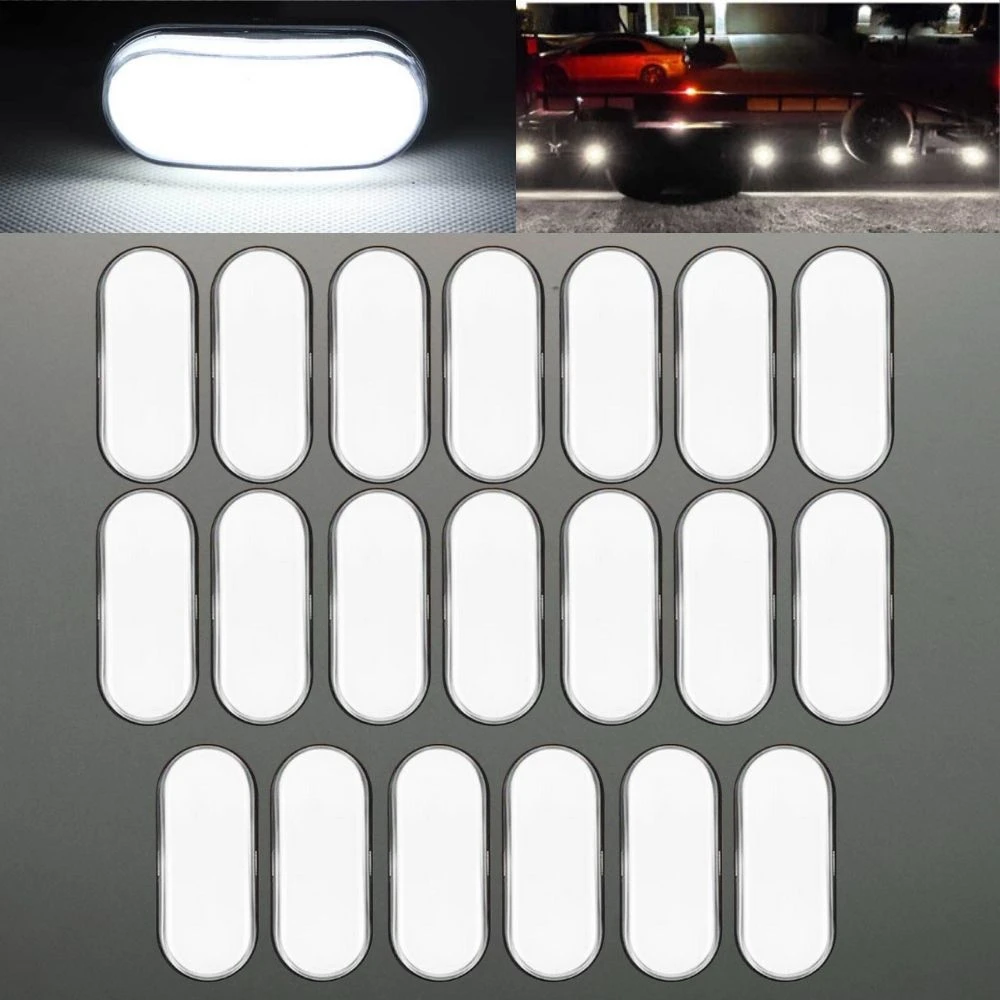20PCS Oval LED Trailer Lights White 9 LED Truck Light 12v 24v LED Side Marker Lights Indicator Waterproof Clearance Light
20PCS Oval LED Trailer Lights White 9 LED Truck Light 12v 24v LED Side Marker Lights Indicator Waterproof Clearance Light