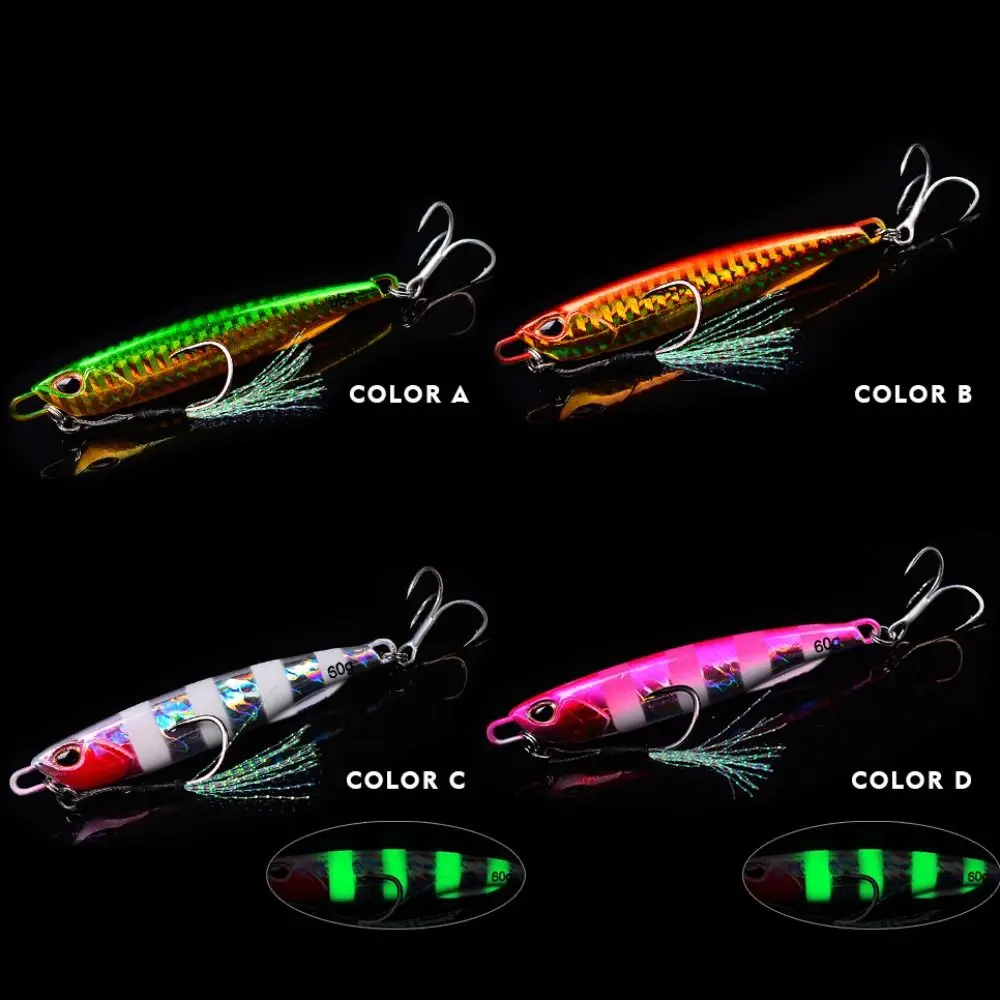 

Metal Fishing Jig Lure Fishing Accessories Multicolor 50g Floating Minnow Baits Artificial Lures Winter Fishing