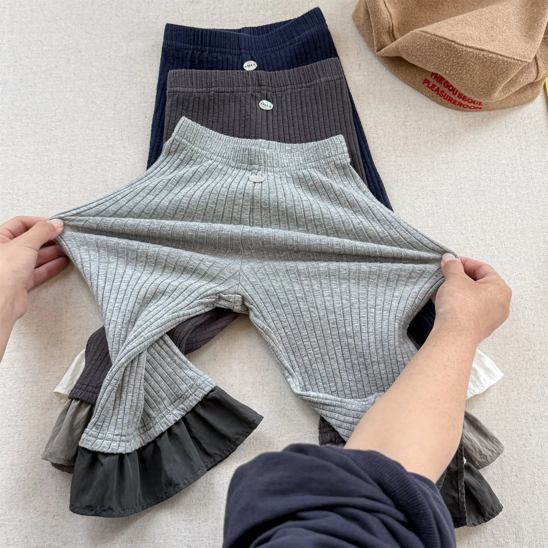 2025 Autumn New Girls Flared Trousers With Lace Children Casual Pants Cotton Baby Girl Leggings Kids Clothes 34 Sa653b093b72a438e91abba860120ab03F