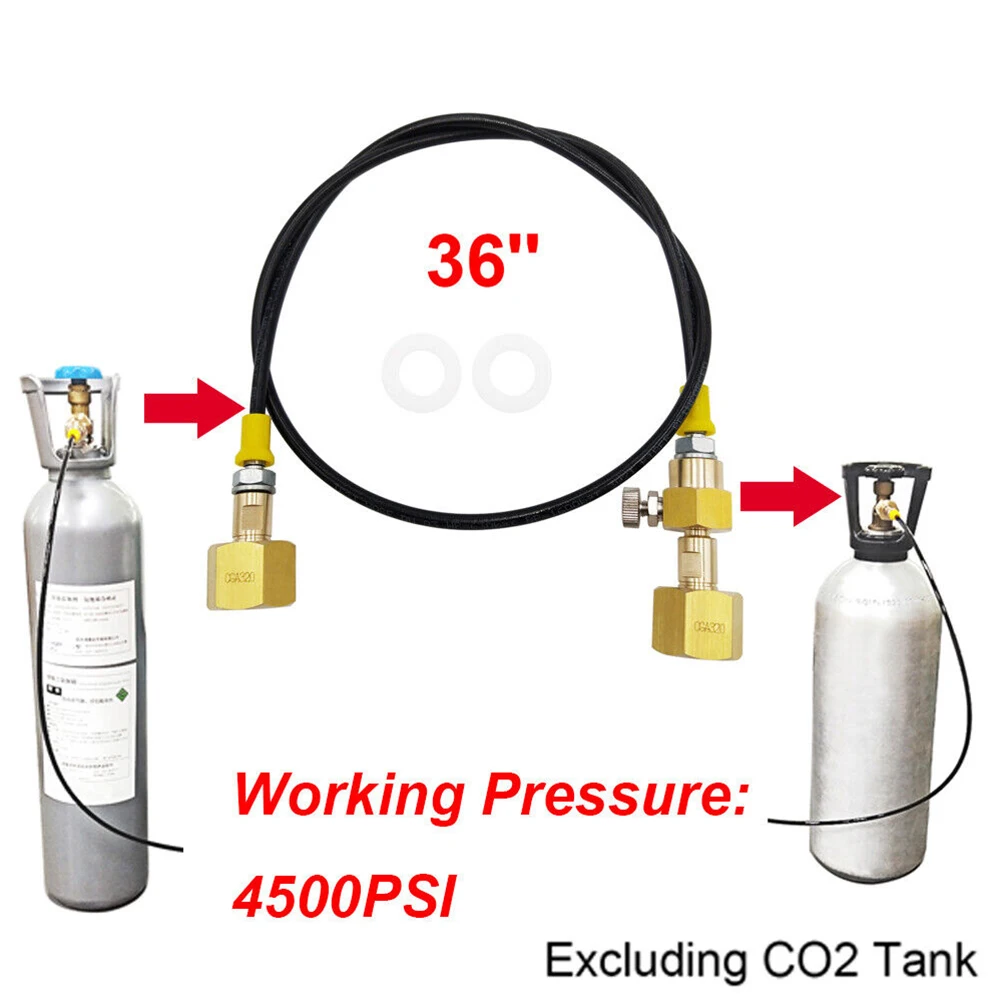 Большая станция для заправки резервуара CO2, адаптер для зарядки, преобразует шланг высокого давления 36 дюймов CGA320 в CGA320, сверхмощный разъем 4500psi
Большая станция для заправки резервуара CO2, адаптер для зарядки, преобразует шланг высокого давления 36 дюймов CGA320 в CGA320, сверхмощный разъем 4500psi