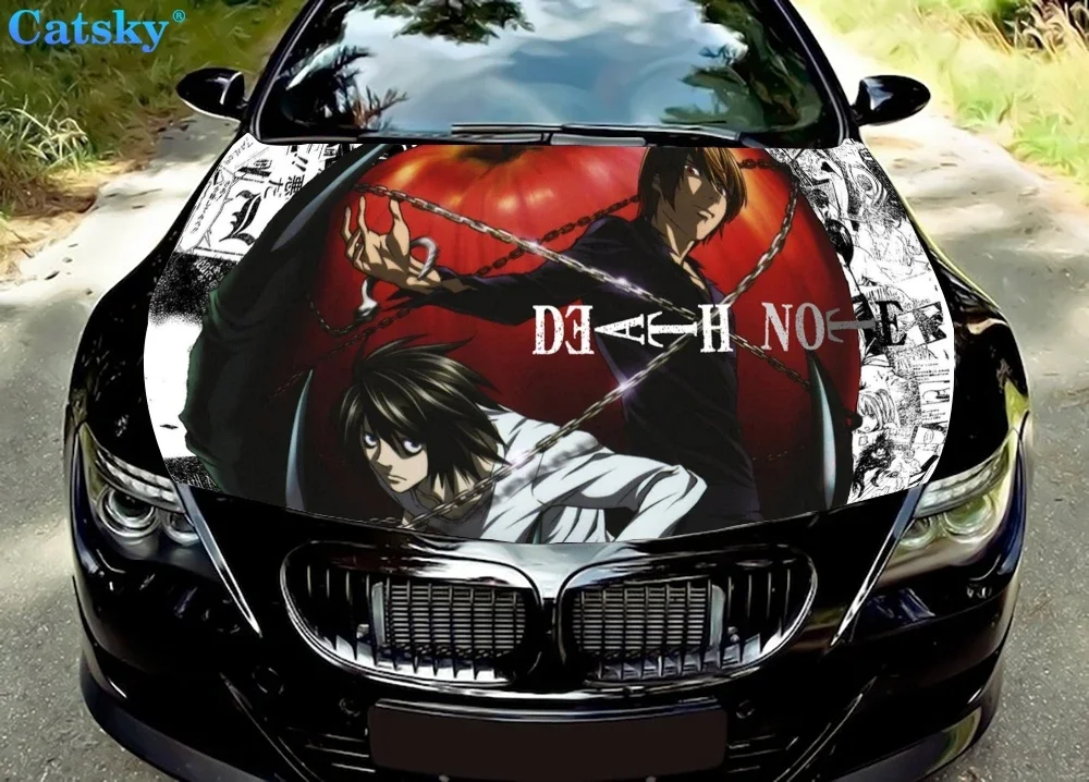Наклейка на капот автомобиля «Death Note», виниловая полноцветная графическая наклейка на боковые кузова автомобиля, подходит для любых автомобильных аксессуаров
Наклейка на капот автомобиля «Death Note», виниловая полноцветная графическая наклейка на боковые кузова автомобиля, подходит для любых автомобильных аксессуаров