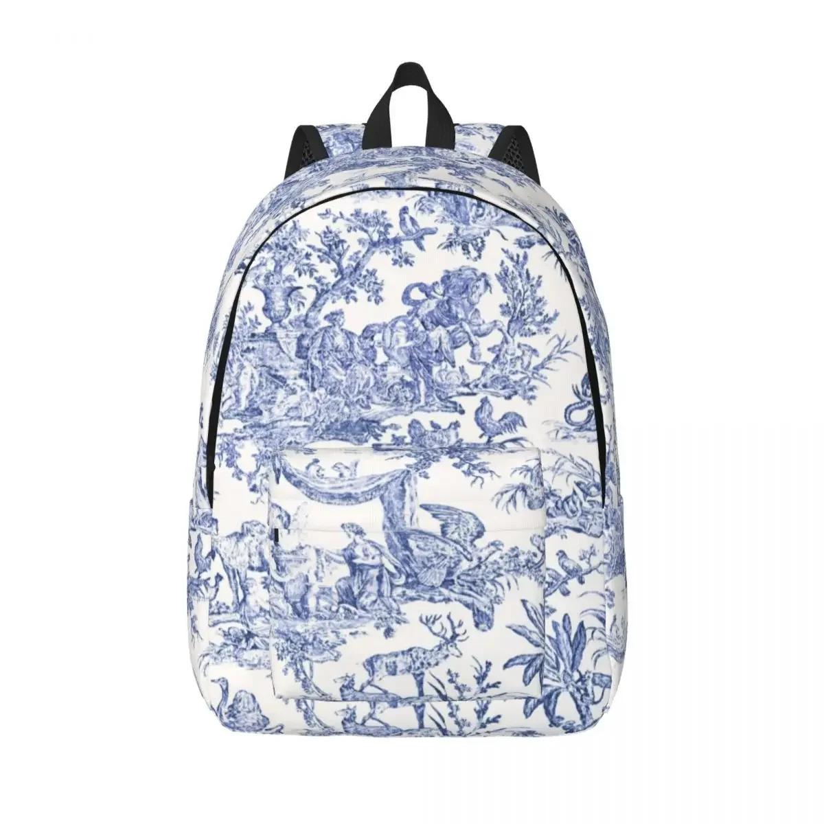

Индивидуальные холщовые рюкзаки темно-синего цвета для мужчин и женщин, базовый портфель для школы, колледжа, французская сельская местность, цветочные сумки