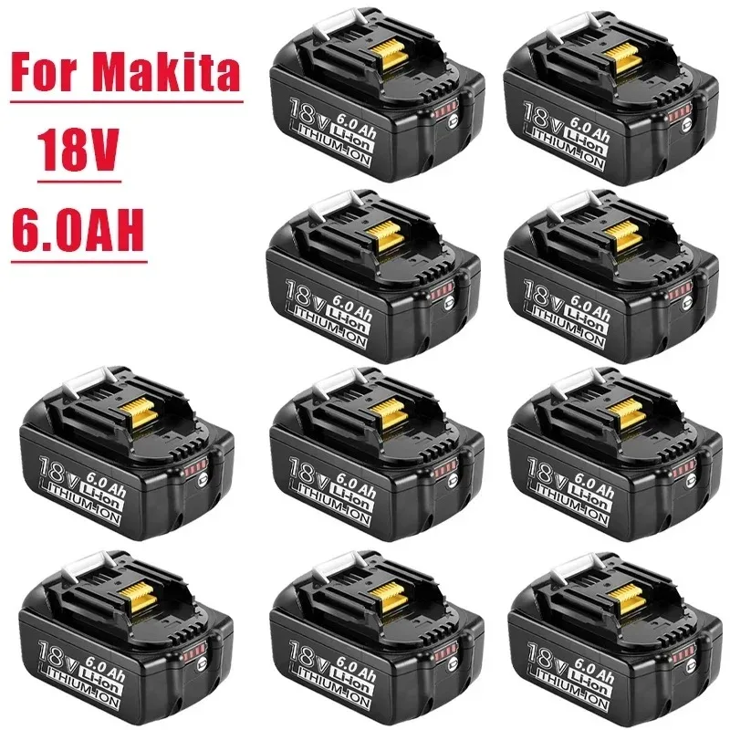 

18V 6.0Ah Battery BL1850 BL1860B BL1860 BL1840 LXT Lithium‑Ion for Makita 18V for Power Tools BL1840B BL1830 194205-3 LXT-400